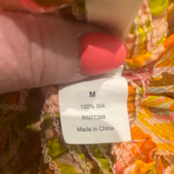 J. Crew Collection 100% silk colorful Tie Shoulder Dress 16585 - Picture 7 of 9